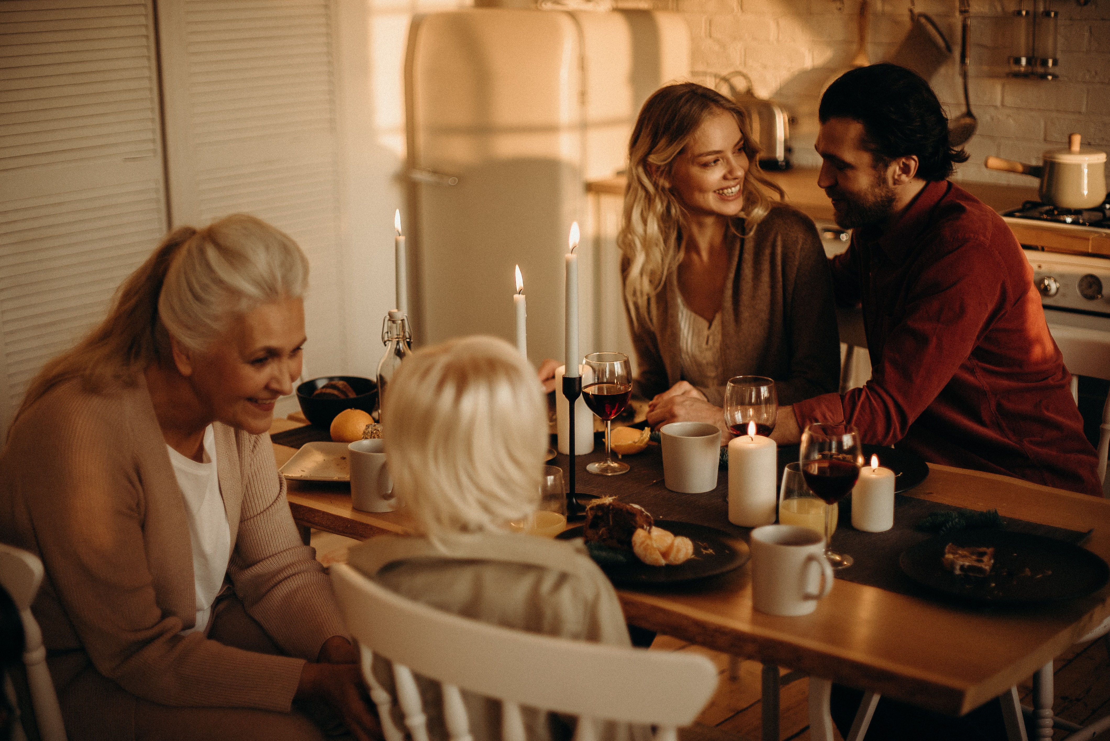 family eating meal together