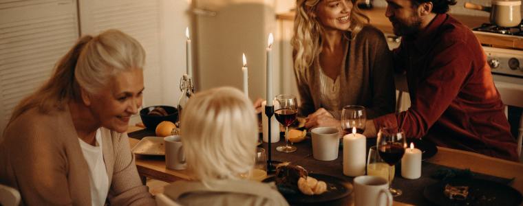family eating meal together