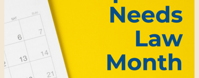 October National Special Needs Law Month logo